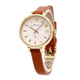 Buy Shop Marc Jacobs Sally White Dial Brown Leather Strap Watch for Women - MBM1351 USA Online
