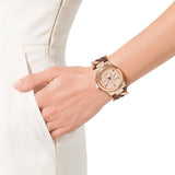 Buy Shop Michael Kors Runway Rose Gold Dial Two Tone Steel Strap Watch for Women - MK4269 USA Online