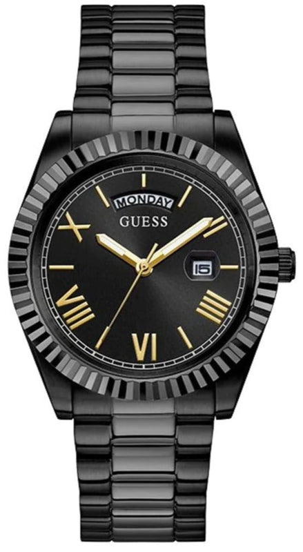 Buy Shop Guess Connoisseur Black Dial Black Steel Strap Watch for Men - GW0265G4 USA Online