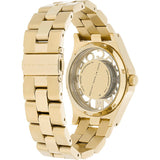 Buy Shop Marc Jacobs Henry Skeleton Gold Dial Gold Steel Strap Watch for Women - MBM3263 USA Online