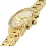 Buy Shop Michael Kors Ritz Chronograph Gold Dial Gold Steel Strap Watch For Women - MK7310 USA Online