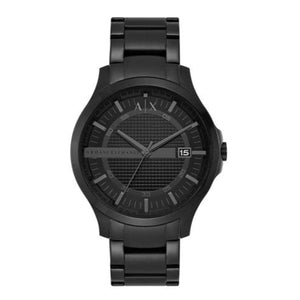 Buy Shop Armani Exchange Hampton Chronograph Black Dial Black Steel Strap Watch For Men - AX2104 USA Online
