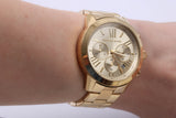 Buy Shop Michael Kors Bradshaw Chronograph Gold Dial Gold Steel Strap Watch For Women - MK5777 USA Online