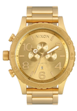 Nixon 51-30 Chronograph Gold Dial Gold Steel Strap Watch for Men - A083-502