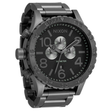 Nixon 51-30 Chrono Gunmetal Dial Gunmetal Steel Strap Watch for Men - A083-632