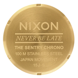 Nixon Sentry Chrono Blue Dial Gold Steel Strap Watch for Men - A386-1922