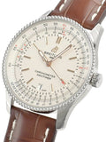 Buy Shop Breitling Navitimer 1 Automatic 41mm White Dial Brown Leather Strap Mens Watch - A17326211G1P1 USA Online