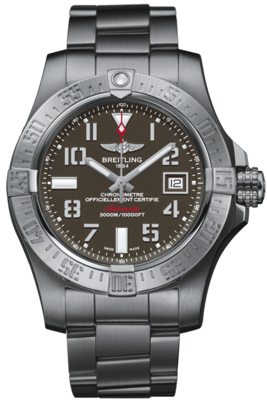 Buy Shop Breitling Avenger II Seawolf 45mm Grey Dial Silver Steel Strap Mens Watch - A1733110/F563 USA Online