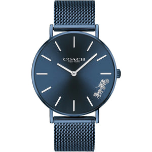 Buy Shop Coach Perry Blue Dial Blue Mesh Bracelet Watch for Women - 14503485 USA Online