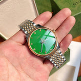 Buy Shop Gucci G Timeless Quartz Green Dial Two Tone Steel Strap Watch For Men - YA1264182 USA Online