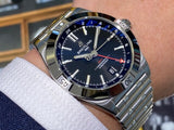 Buy Shop Breitling Chronomat GMT 40 Automatic Black Dial Silver Steel Strap Watch for Men - A32398101B1A1 USA Online