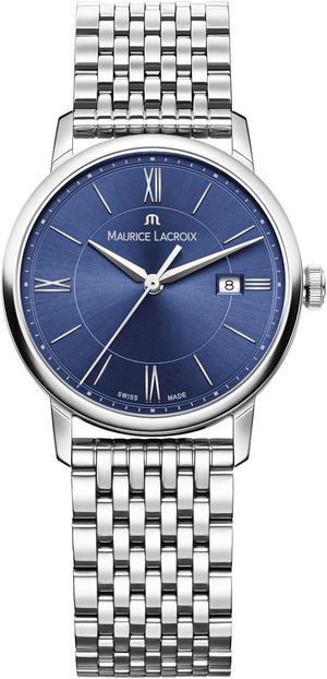 Buy Shop Maurice Lacroix Eliros Sunbrushed Blue Dial Silver Steel Strap Watch for Women - EL1094-SS002-130-1 USA Online