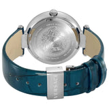 Buy Shop Versace Olympo Gleam White Dial Green Leather Strap Watch for Women - VAN020016 USA Online