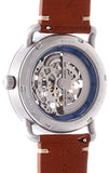 Buy Shop Fossil Commuter Automatic Skeleton Blue Dial Brown Leather Strap Watch for Men - ME3159 USA Online