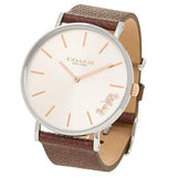 Buy Shop Coach Perry White Dial Brown Leather Strap Watch for Women - 14503154 USA Online