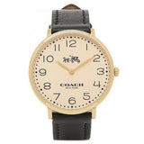 Coach Slim Easton White Dial Black Leather Strap Watch for Women - 14502683