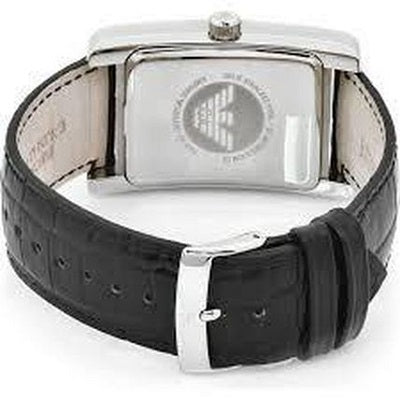 Buy Shop Emporio Armani Black Dial Black Leather Strap Watch For Men - AR0143 USA Online