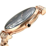 Buy Shop Emporio Armani Gianni T-Bar Black Dial Rose Gold Strap Watch For Women - AR11145 USA Online