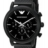 Buy Shop Emporio Armani Sport Chronograph Black Dial Black Mesh Bracelet Watch For Men - AR1968 USA Online