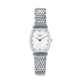 Longines La Grande Classique de Longines Tonneau White Dial Silver Steel Strap Watch for Women - L4.205.4.87.6