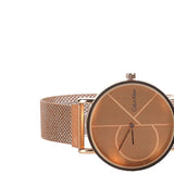 Buy Shop Calvin Klein Minimal Quartz Pink Gold Dial Pink Gold Mesh Bracelet Watch for Men - K3M11TFK USA Online