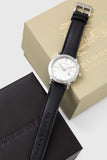 Burberry The City Chronograph White Dial Black Leather Strap Watch for Men - BU9355