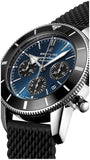 Buy Shop Breitling Superocean Heritage B01 Chronograph 44 Blue Dial Black Mesh Bracelet Watch for Men - AB0162121C1S1 USA Online