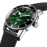 Buy Shop Breitling Superocean Heritage B20 Automatic 46 Green Dial Black Mesh Bracelet Watch for Men - AB2020121L1S1 USA Online