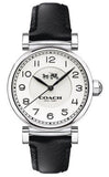 Coach Madison White Dial Black Leather Strap Watch for Women - 14502406