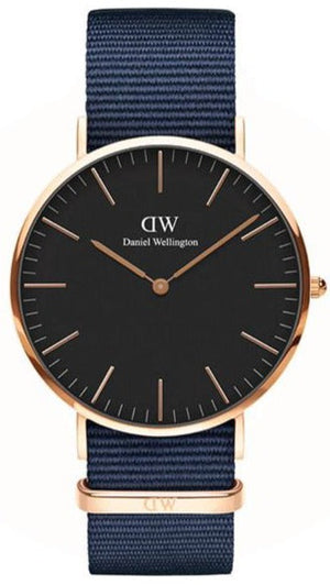 Buy Shop Daniel Wellington Classic Bayswater Black Dial Black NATO Strap Watch For Men - DW00100277 USA Online