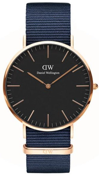 Buy Shop Daniel Wellington Classic Bayswater Black Dial Black NATO Strap Watch For Men - DW00100277 USA Online