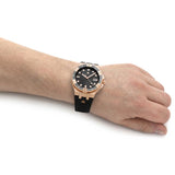 Maurice Lacroix Aikon Venturer Black Dial Black Rubber Strap Watch For Men - AI6058-BRZ0B-330-2