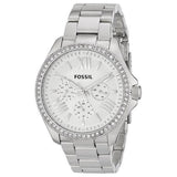 Buy Shop Fossil Cecile Chronograph Silver Dial Silver Steel Strap Watch for Women - AM4481 USA Online