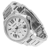 Buy Shop Fossil Cecile Chronograph Silver Dial Silver Steel Strap Watch for Women - AM4481 USA Online