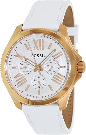 Buy Shop Fossil Cecile White Dial White Leather Strap Watch for Women - AM4486 USA Online