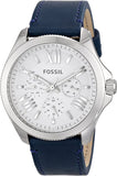 Buy Shop Fossil Cecile White Dial Blue Leather Strap Watch for Women - AM4531 USA Online