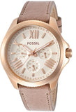 Buy Shop Fossil Cecile White Dial Beige Leather Strap Watch for Women - AM4532 USA Online