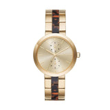 Buy Shop Michael Kors Garner Multifunction Gold Dial Two Tone Steel Strap Watch For Women - MK6471 USA Online