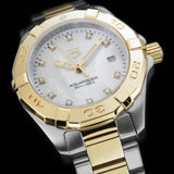 Buy Shop Tag Heuer Aquaracer Diamonds Mother of Pearl Dial Two Tone Steel Strap Watch for Men - WBD1422.BB0321 USA Online
