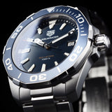 Buy Shop Tag Heuer Aquaracer Blue Dial Quartz Silver Steel Strap Watch for Men - WAY111C.BA0928 USA Online