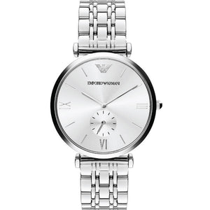Buy Shop Emporio Armani Classic Silver Dial Silver Steel Strap Watch For Men - AR1819 USA Online