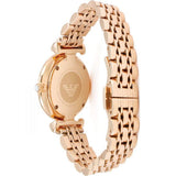 Buy Shop Emporio Armani Gianni T Bar Mother of Pearl Rose Gold Stainless Steel Strap Watch For Women - AR1909 USA Online
