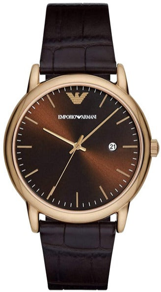 Buy Shop Emporio Armani Luigi Classic Brown Dial Brown Leather Strap Watch For Men - AR2503 USA Online