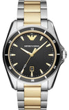 Buy Shop Emporio Armani Quartz Black Dial Two Tone Steel Strap Watch For Men - AR80017 USA Online