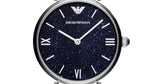 Buy Shop Emporio Armani Gianni T Bar Dark Blue Dial Silver Stainless Steel Watch For Women - AR11091 USA Online