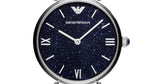 Emporio Armani Gianni T Bar Dark Blue Dial Silver Stainless Steel Watch For Women - AR11091