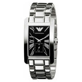 Buy Shop Emporio Armani Classic Black Dial Silver Stainless Steel Watch For Women - AR0157 USA Online