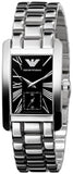 Buy Shop Emporio Armani Classic Black Dial Silver Stainless Steel Watch For Women - AR0157 USA Online