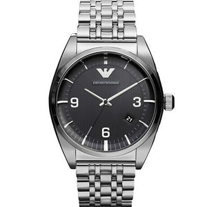 Buy Shop Emporio Armani Classic Analog Black Dial Silver Steel Strap Watch For Men - AR0369 USA Online