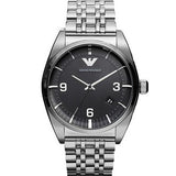 Buy Shop Emporio Armani Classic Analog Black Dial Silver Steel Strap Watch For Men - AR0369 USA Online